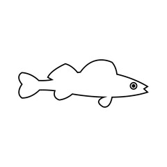 Fish icon vector set. Food illustration sign collection. Ocean symbol or logo.