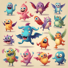 Obraz premium Monster-AdorableFluffyFriend-001
