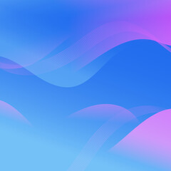 Abstract blue wave background, Blue gradient banner