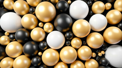 Cluster of variously colored pearls 
