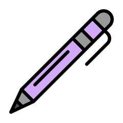Pen Vector Filled Icon Design