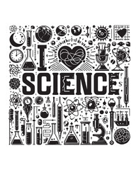 Obraz premium vector science vector art,graphics sciences icons set,vintage illustration science clipart,vector sciences flat style artwork design.