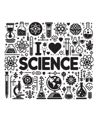 vector science vector art,graphics sciences icons set,vintage illustration science clipart,vector sciences flat style artwork design.