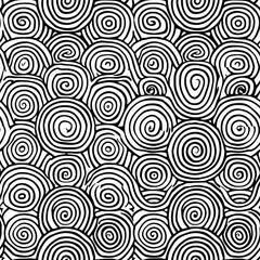 Fototapeta premium Seamless black and white spiral pattern background. Abstract geometric design for wallpapers, textiles, and creative projects.