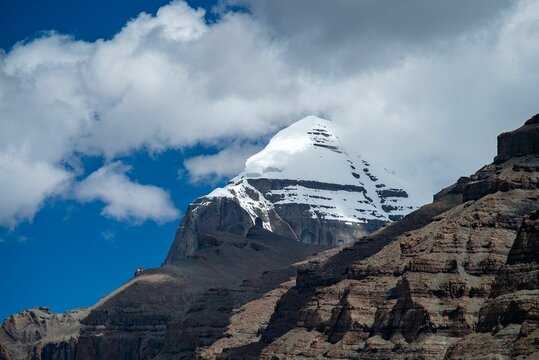 Majestic Mount Kailash Under Blue Sky