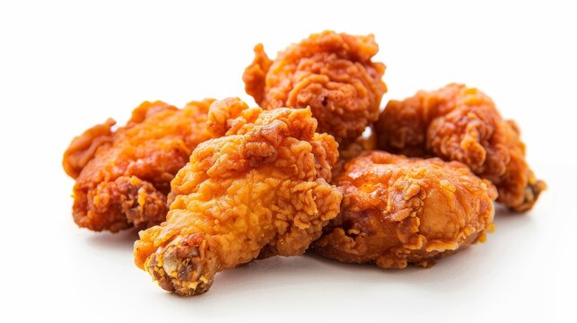 recommend clip art: Chicken pieces in fried batter. Fastfood on transparent background and white background. Clipart template.