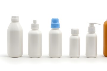 white plastic bottle isolated
