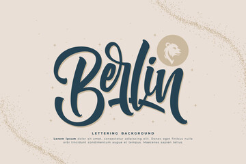 Obraz premium berlin lettering background vector design