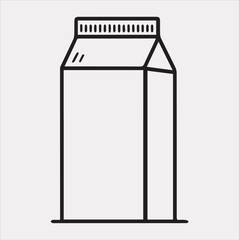 product Packaged line art silhouette vector on a white background