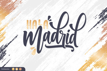 madrid lettering background vector design