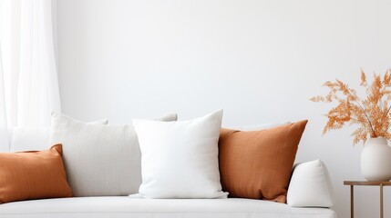 Minimalist Living Room with a Pop of Color
