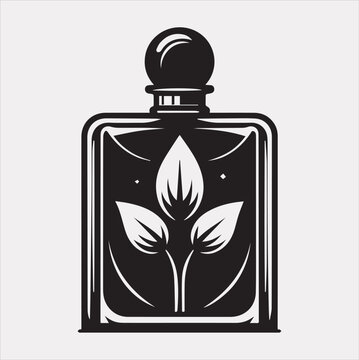 recommend clip art: perfume bottle vector silhouette on a white background