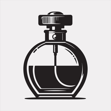 recommend clip art: perfume bottle vector silhouette on a white background