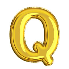 Gold foil balloon English letter Q