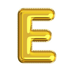 Fototapeta premium Gold foil balloon English letter E
