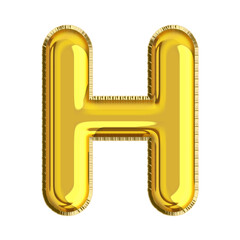 Gold foil balloon English letter H