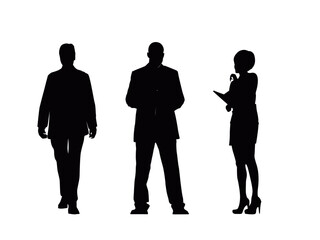 Business people silhouettes vector 
