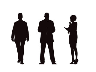 Business people silhouettes vector 

