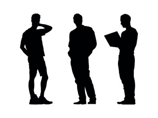 Business people silhouettes pack vector