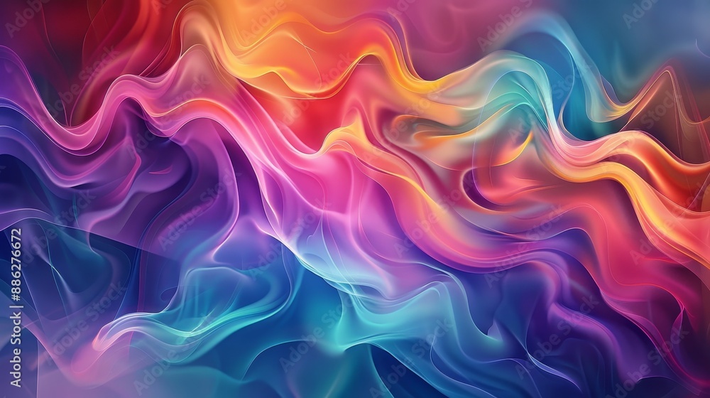 Poster curvy, minimal background with gradient waves. a beautiful abstract background with a wave design gr