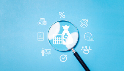 Budget planning and management concept. Company budget allocation for business or project...