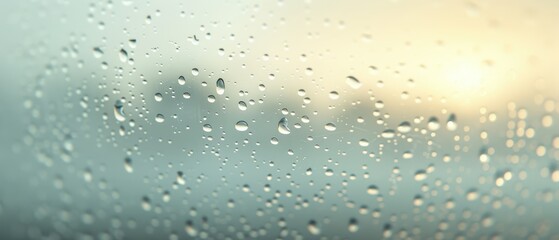 A blurry image of raindrops on a window