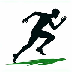 silhouette of a running person