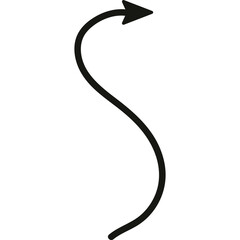 Doodle Arrow Direction, Hand Drawn Arrow Mark Icon