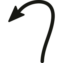 Doodle Arrow Direction, Hand Drawn Arrow Mark Icon