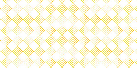 Overlapping Pattern Minimal diamond geometric waves backdrop abstract wave line. seamless orange and yellow stripe overlap creative retro square line backdrop pattern background.