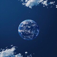 Obraz premium 3D Illustration of Earth from Space View