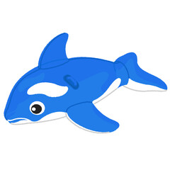 イルカの浮き輪のイラスト