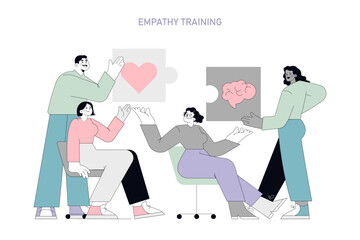 Humanistic Psychology. Flat Vector Illustration
