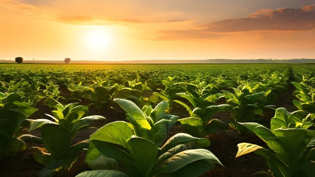 Tobacco field, AI Generated