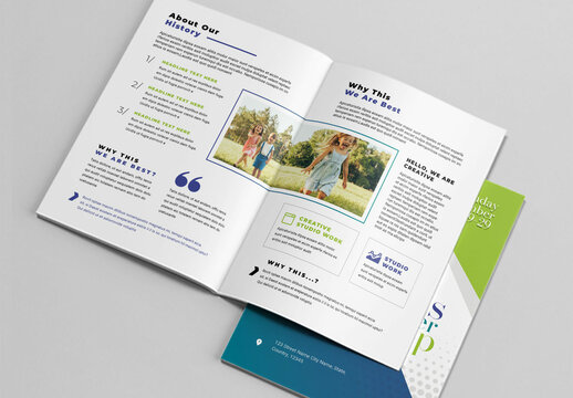 Kids Summer Camp Bifold Brochure Template