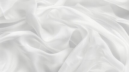 Obraz premium Abstract Background Of Soft, Flowing White Silk Fabric, Emphasizing Purity, Minimalism,