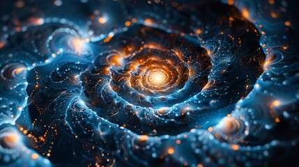 69. Fractal patterns morphing into recognizable digital marketing symbols