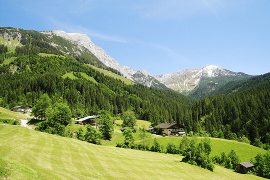 A path through Berchtesgaden National park from Ramsau to Weissbach bei Lofer	