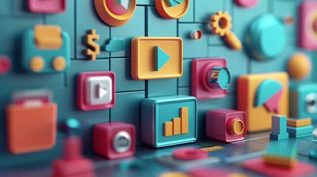 4. Minimalist design featuring content creation tools, symbolizing modern marketing approaches