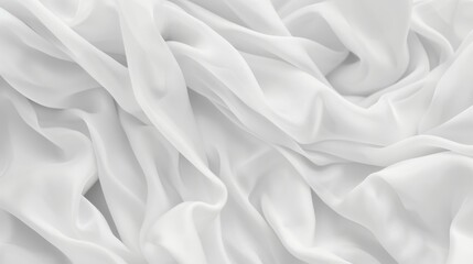 Obraz premium Abstract Gentle Waved White Background, Soft Light and Subtle Shadows On Silk Satin Fabric Texture