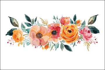 Whimsical Charm: Artistic Watercolor Wreath