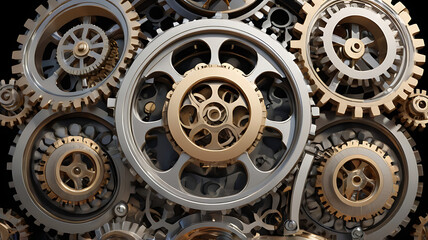 Fototapeta premium A conceptual image of kidneys with gears and filters, representing efficiency and filtration in the context of medical innovation