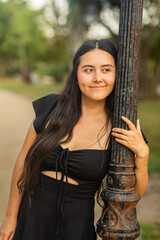 portrait of a girl at the park during summer