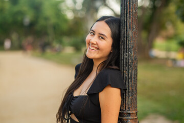 portrait of a girl at the park during summer