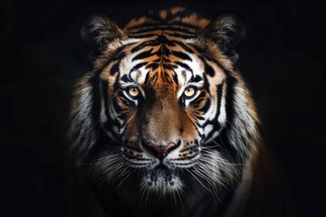 Fototapeta premium Close-Up Portrait of a Majestic Tiger