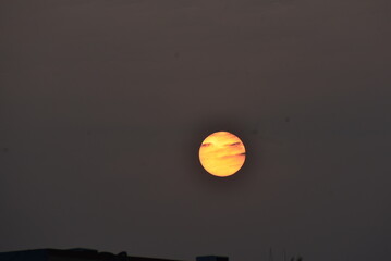 sunset in the evening clouds