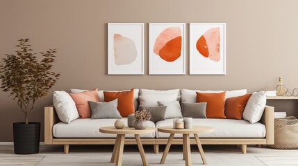 Serene Living Room with Natural Hues