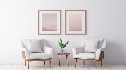 Minimalist Living Room with Soft Hues