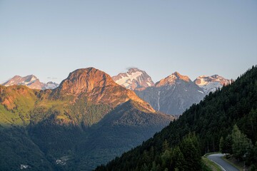 sunrise in the mountains