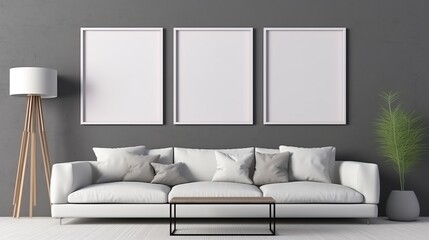 Minimalist Living Room with a Touch of Nature